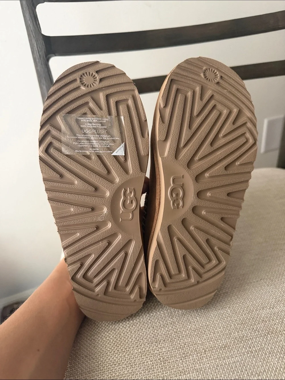 UGG Kids Chestnut Suede Slip-On Clogs with Shearling Trim